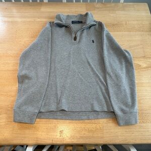Polo by Ralph Lauren Gray Quarter-Zip Sweater for Men